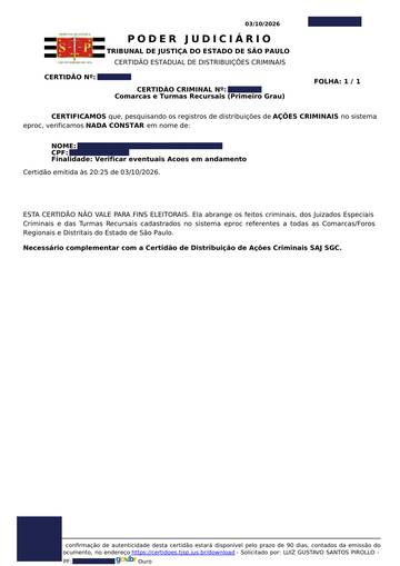 eproc — ações criminais — exemplo real, com os dados pessoais tarjados